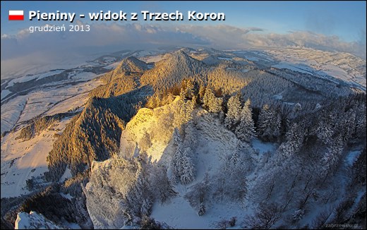 Pieniny, zimowy widok z Trzech Koron