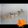 Zamek Dunajec w Niedzicy (we mgle)